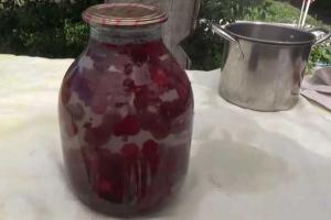Raspberry compote for the winter recipes for three-liter and one-liter jars