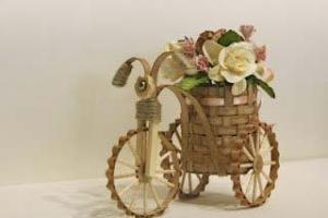 DIY bicycle flower pots