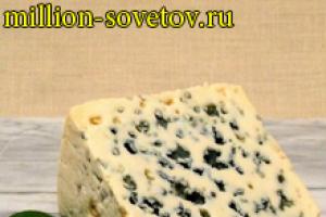 A variety of aristocratic blue cheeses Fruit for gourmet blue cheeses